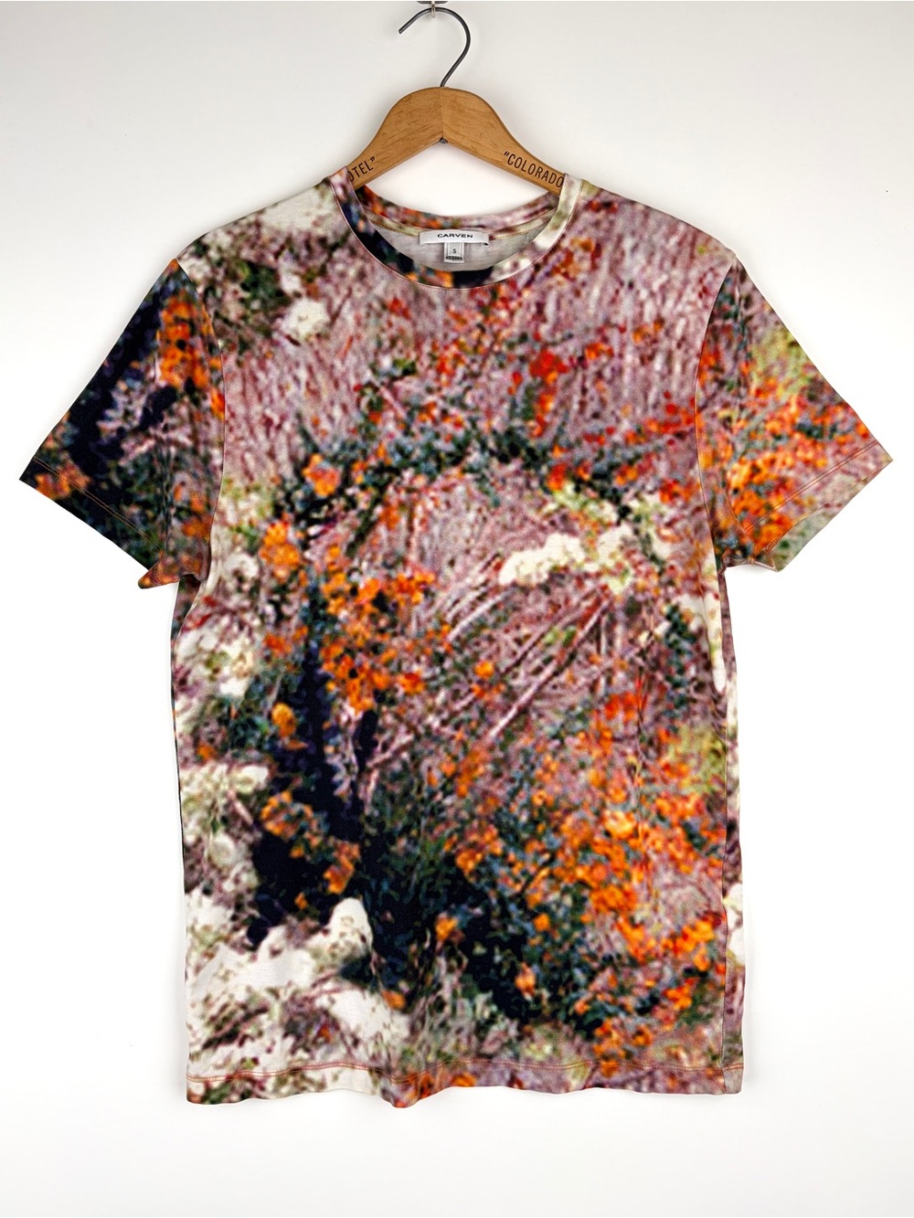 Carven Floral Print Short Sleeve Tee